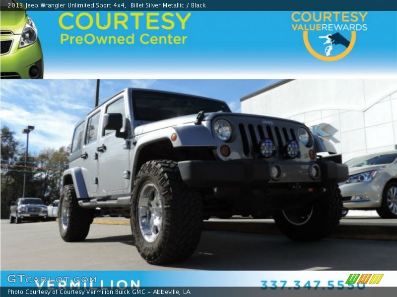 Billet Silver Metallic / Black 2013 Jeep Wrangler Unlimited Sport 4x4