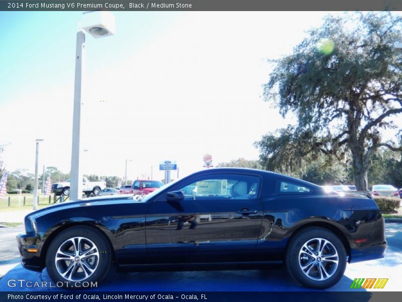 Black / Medium Stone 2014 Ford Mustang V6 Premium Coupe