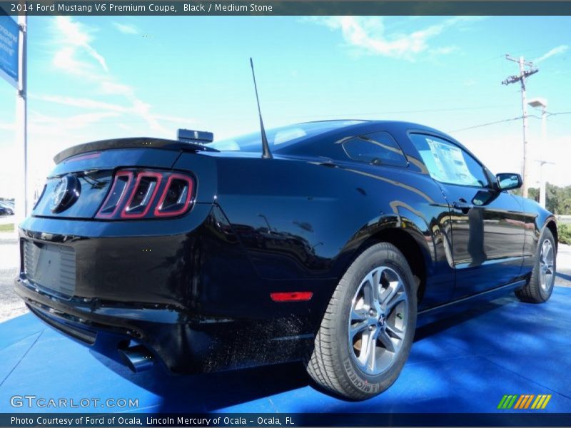 Black / Medium Stone 2014 Ford Mustang V6 Premium Coupe