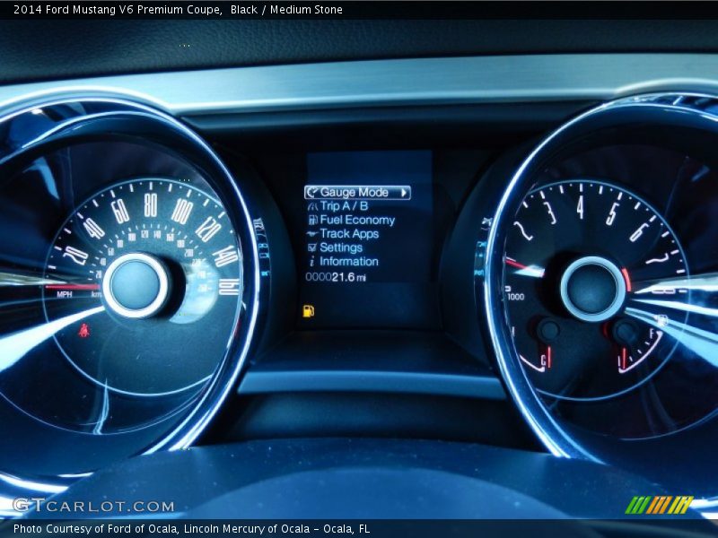 Black / Medium Stone 2014 Ford Mustang V6 Premium Coupe