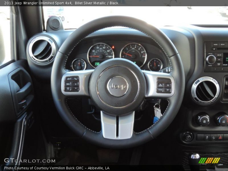 Billet Silver Metallic / Black 2013 Jeep Wrangler Unlimited Sport 4x4