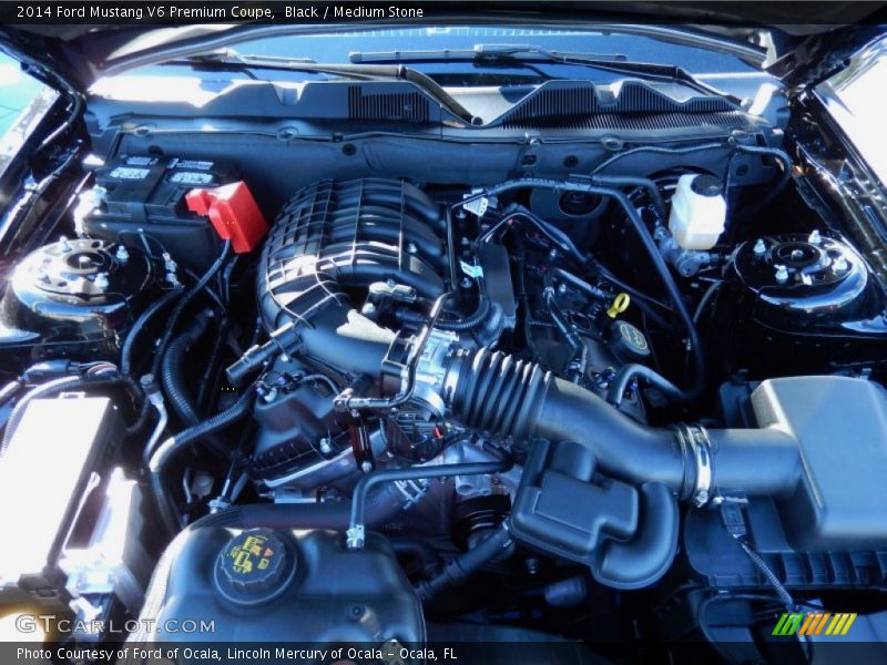 Black / Medium Stone 2014 Ford Mustang V6 Premium Coupe