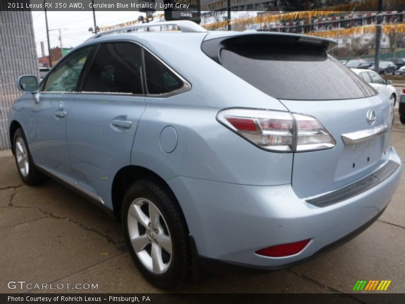 Cerulean Blue Metallic / Light Gray 2011 Lexus RX 350 AWD