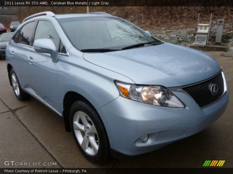 Cerulean Blue Metallic / Light Gray 2011 Lexus RX 350 AWD