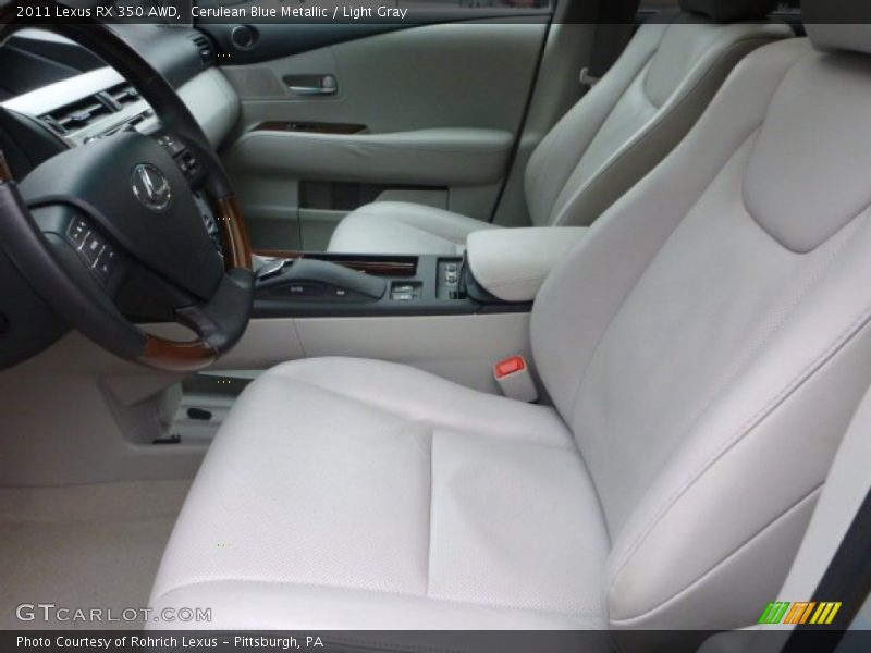 Cerulean Blue Metallic / Light Gray 2011 Lexus RX 350 AWD