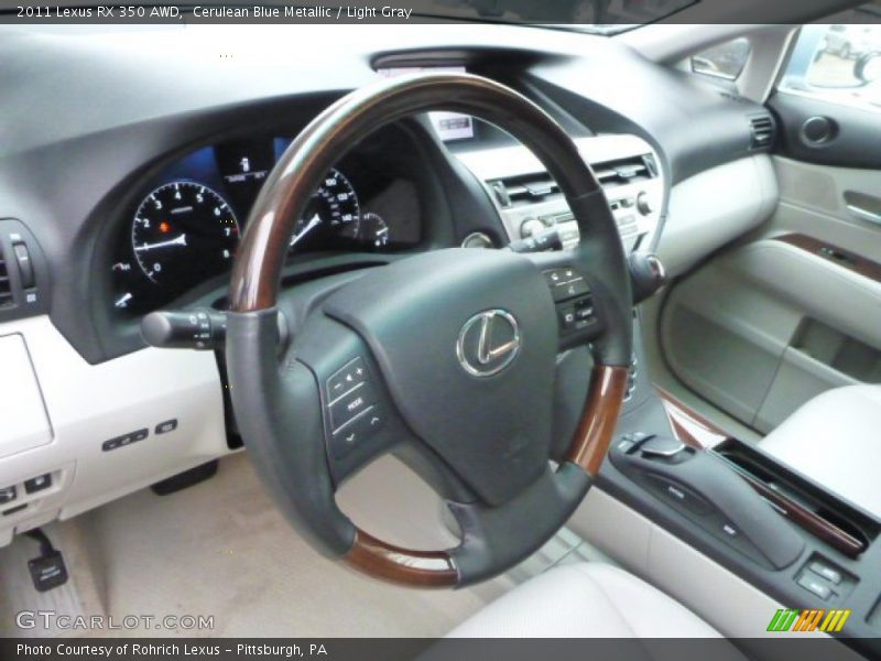Cerulean Blue Metallic / Light Gray 2011 Lexus RX 350 AWD