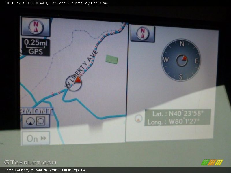 Cerulean Blue Metallic / Light Gray 2011 Lexus RX 350 AWD