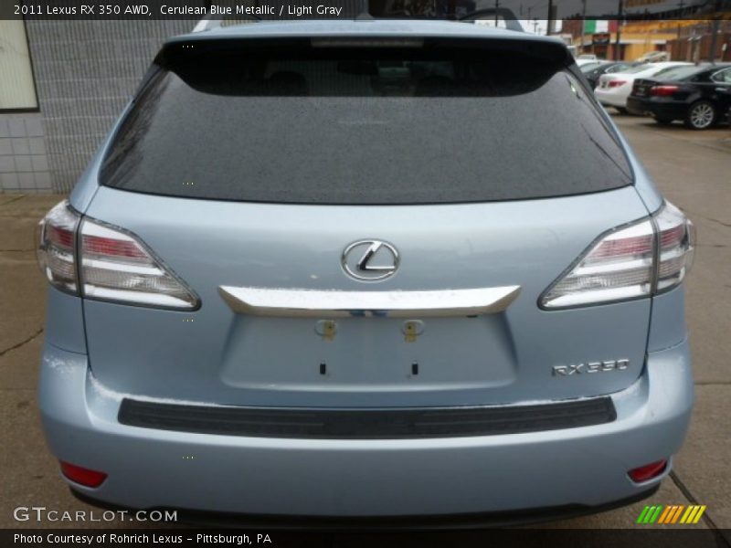 Cerulean Blue Metallic / Light Gray 2011 Lexus RX 350 AWD