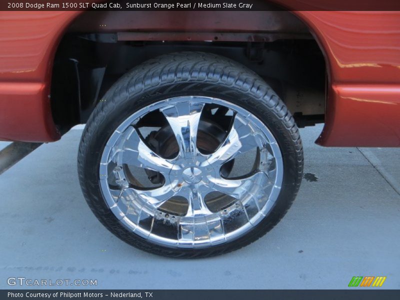 Sunburst Orange Pearl / Medium Slate Gray 2008 Dodge Ram 1500 SLT Quad Cab