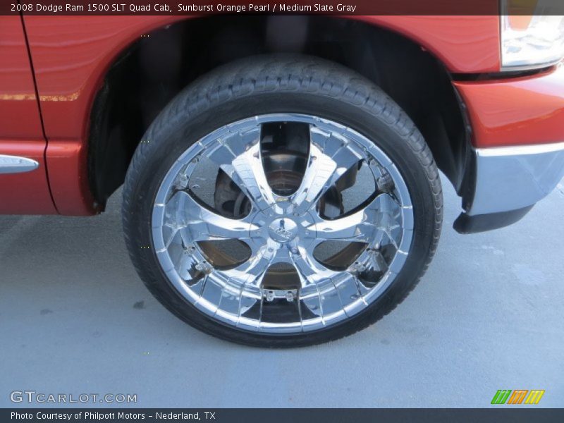Sunburst Orange Pearl / Medium Slate Gray 2008 Dodge Ram 1500 SLT Quad Cab