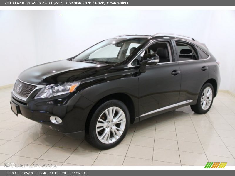 Obsidian Black / Black/Brown Walnut 2010 Lexus RX 450h AWD Hybrid
