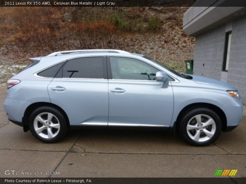 Cerulean Blue Metallic / Light Gray 2011 Lexus RX 350 AWD