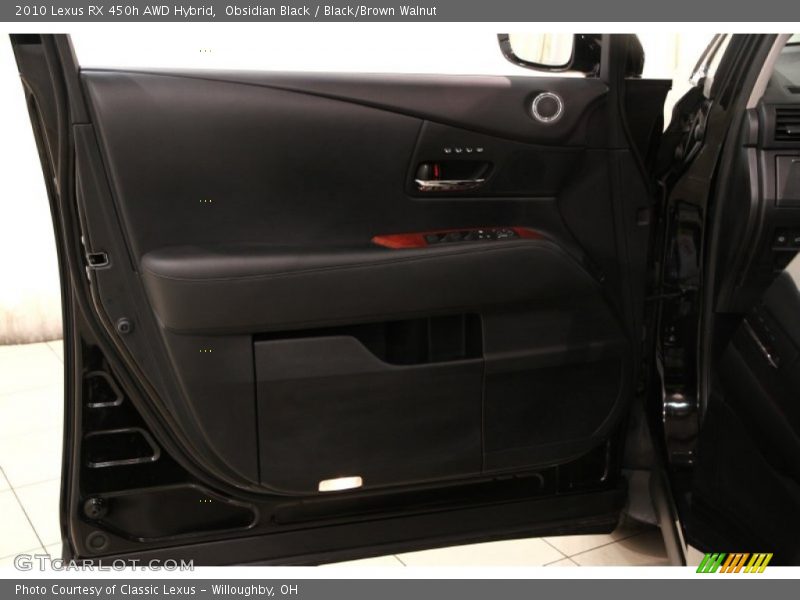 Obsidian Black / Black/Brown Walnut 2010 Lexus RX 450h AWD Hybrid
