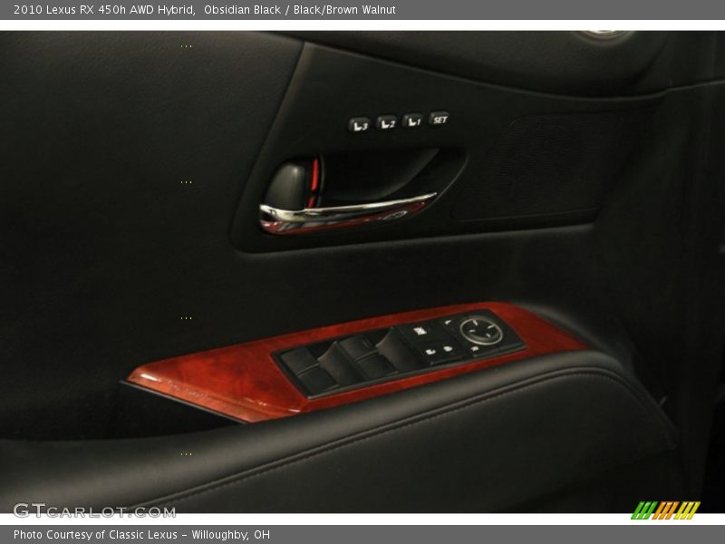 Obsidian Black / Black/Brown Walnut 2010 Lexus RX 450h AWD Hybrid