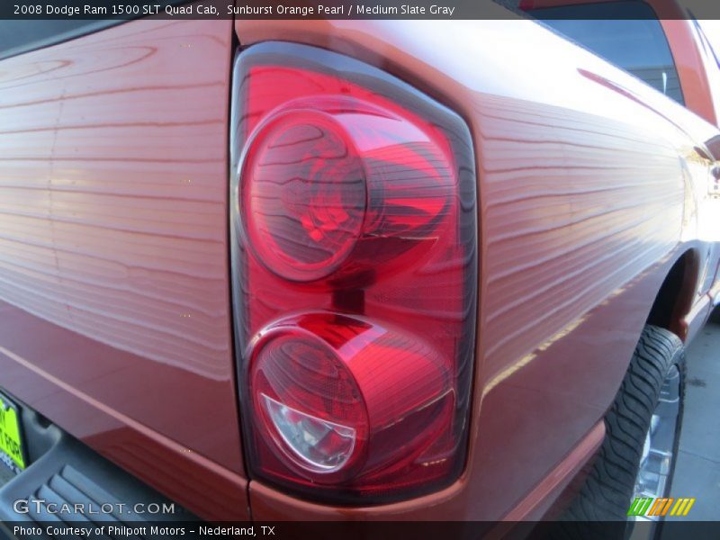 Sunburst Orange Pearl / Medium Slate Gray 2008 Dodge Ram 1500 SLT Quad Cab