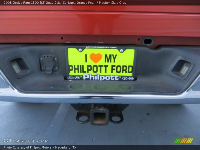 Sunburst Orange Pearl / Medium Slate Gray 2008 Dodge Ram 1500 SLT Quad Cab