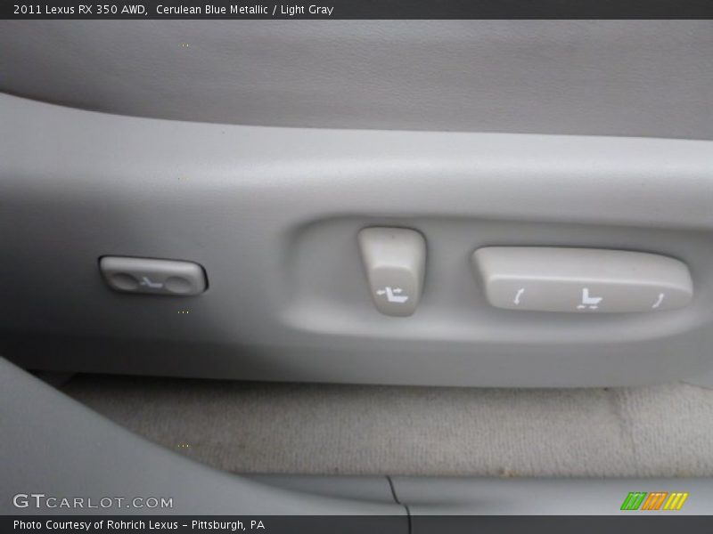 Cerulean Blue Metallic / Light Gray 2011 Lexus RX 350 AWD