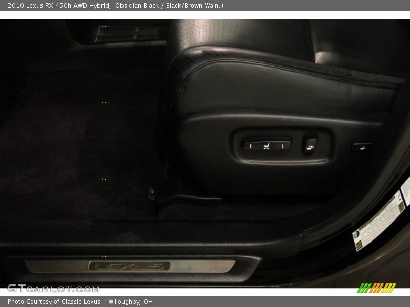 Obsidian Black / Black/Brown Walnut 2010 Lexus RX 450h AWD Hybrid