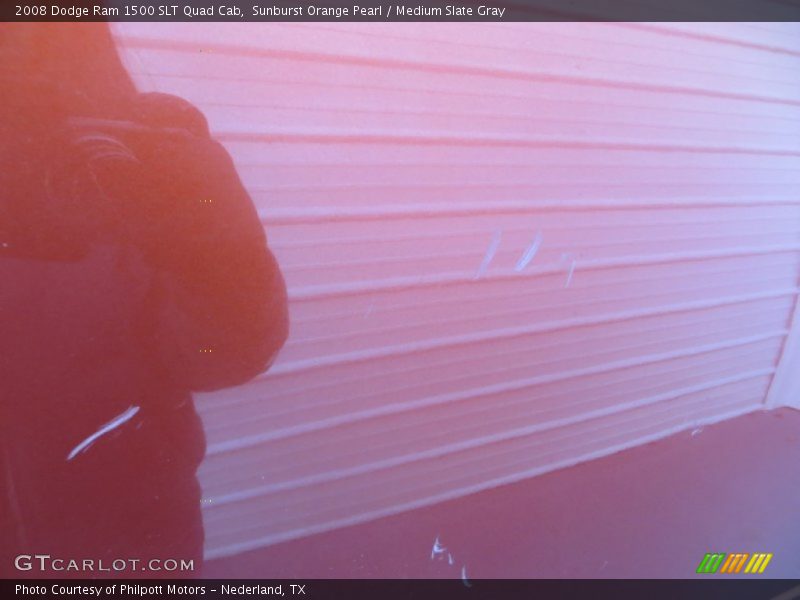 Sunburst Orange Pearl / Medium Slate Gray 2008 Dodge Ram 1500 SLT Quad Cab