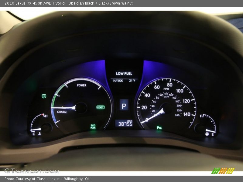 Obsidian Black / Black/Brown Walnut 2010 Lexus RX 450h AWD Hybrid