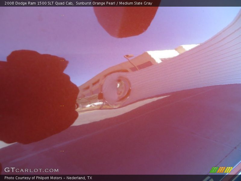 Sunburst Orange Pearl / Medium Slate Gray 2008 Dodge Ram 1500 SLT Quad Cab
