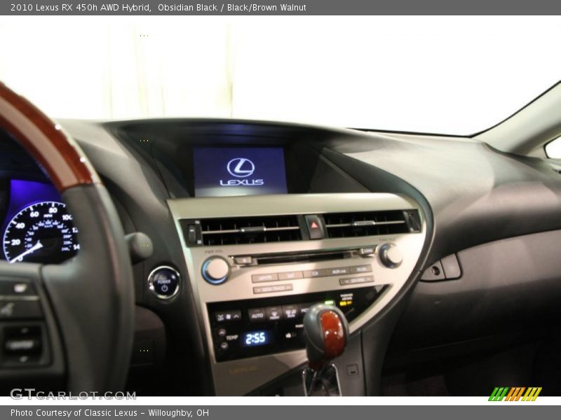 Obsidian Black / Black/Brown Walnut 2010 Lexus RX 450h AWD Hybrid
