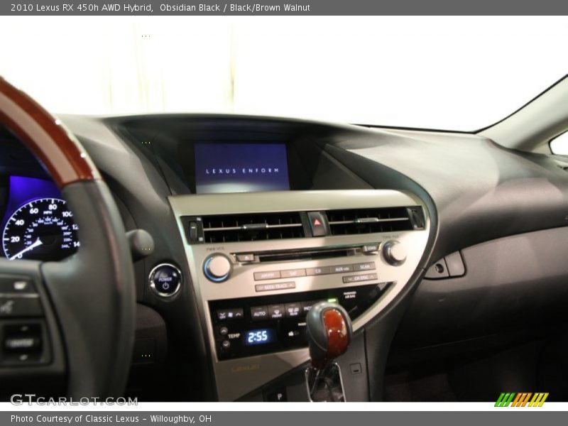 Obsidian Black / Black/Brown Walnut 2010 Lexus RX 450h AWD Hybrid
