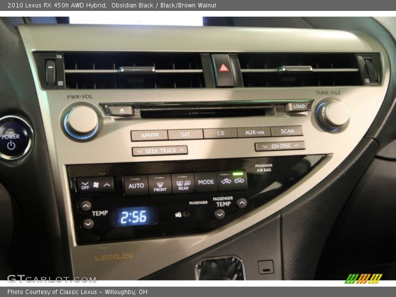 Obsidian Black / Black/Brown Walnut 2010 Lexus RX 450h AWD Hybrid