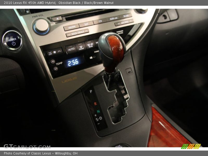 Obsidian Black / Black/Brown Walnut 2010 Lexus RX 450h AWD Hybrid