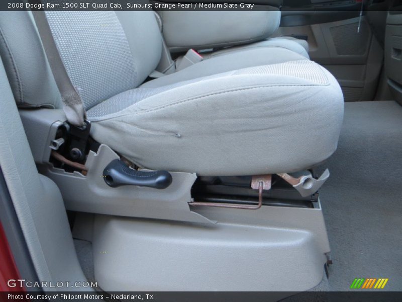 Sunburst Orange Pearl / Medium Slate Gray 2008 Dodge Ram 1500 SLT Quad Cab