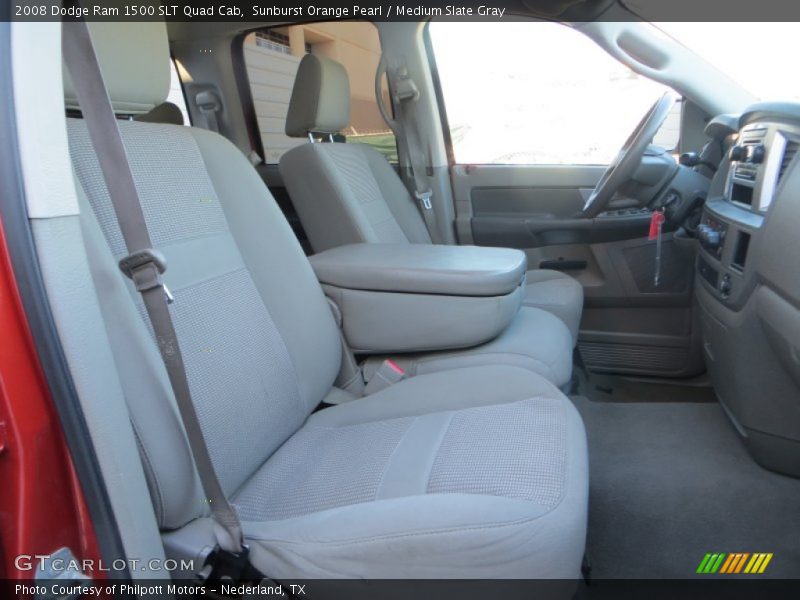 Sunburst Orange Pearl / Medium Slate Gray 2008 Dodge Ram 1500 SLT Quad Cab