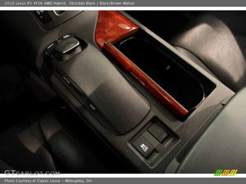Obsidian Black / Black/Brown Walnut 2010 Lexus RX 450h AWD Hybrid
