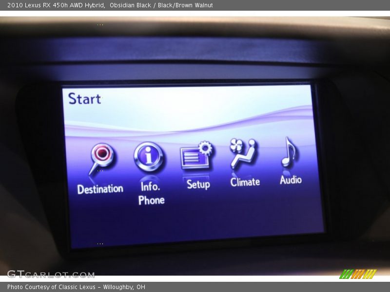 Obsidian Black / Black/Brown Walnut 2010 Lexus RX 450h AWD Hybrid