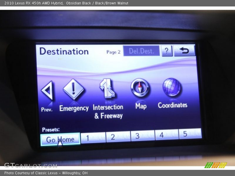 Obsidian Black / Black/Brown Walnut 2010 Lexus RX 450h AWD Hybrid