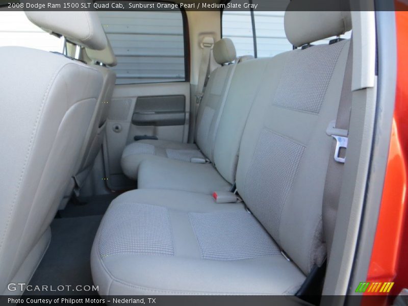 Sunburst Orange Pearl / Medium Slate Gray 2008 Dodge Ram 1500 SLT Quad Cab