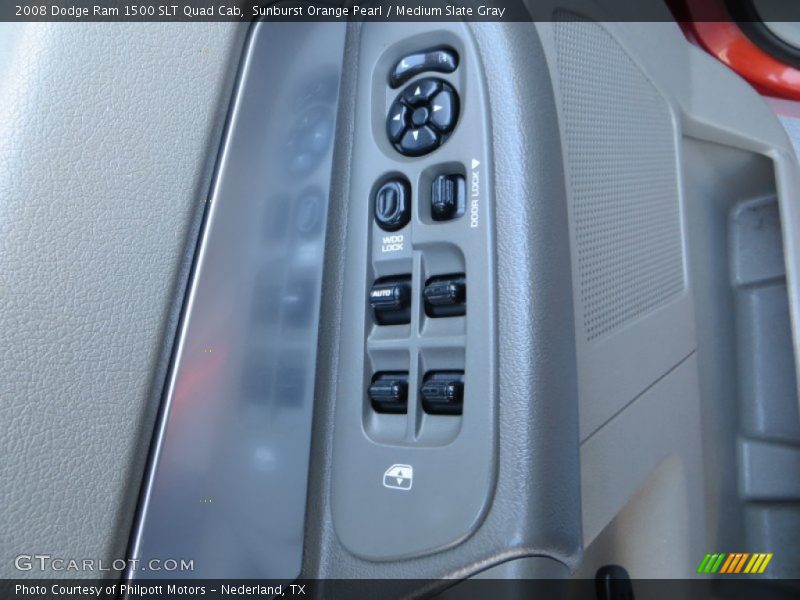Sunburst Orange Pearl / Medium Slate Gray 2008 Dodge Ram 1500 SLT Quad Cab