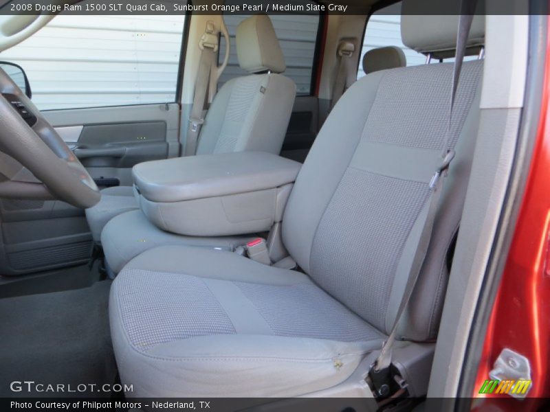 Sunburst Orange Pearl / Medium Slate Gray 2008 Dodge Ram 1500 SLT Quad Cab