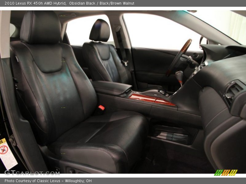 Obsidian Black / Black/Brown Walnut 2010 Lexus RX 450h AWD Hybrid