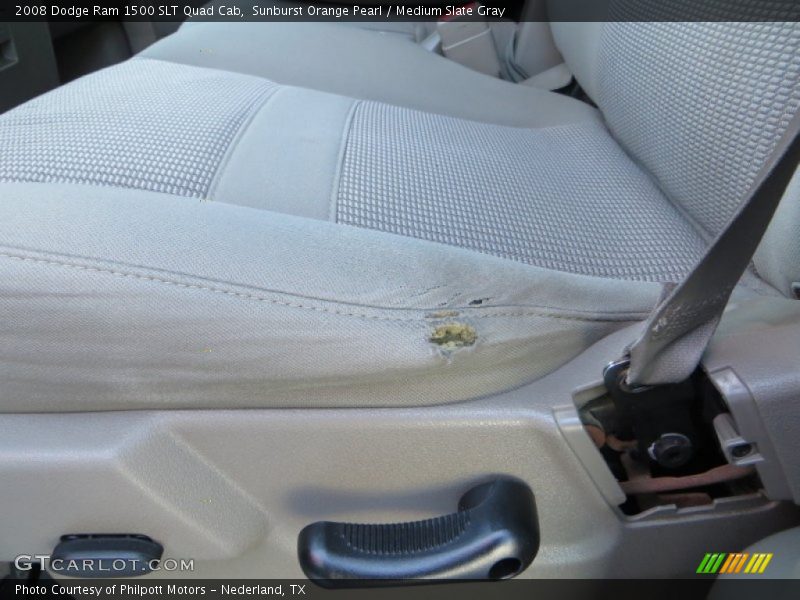 Sunburst Orange Pearl / Medium Slate Gray 2008 Dodge Ram 1500 SLT Quad Cab