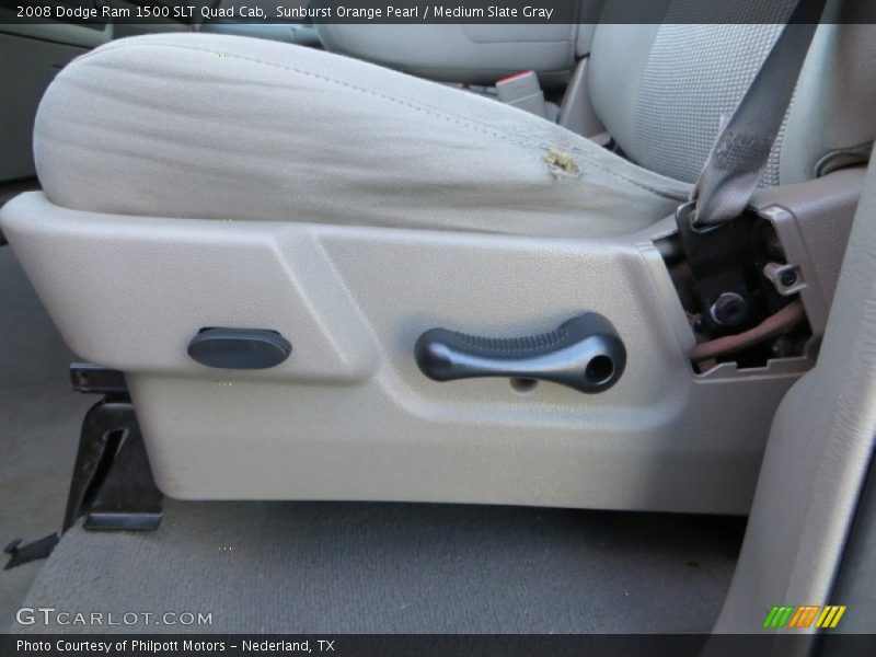 Sunburst Orange Pearl / Medium Slate Gray 2008 Dodge Ram 1500 SLT Quad Cab