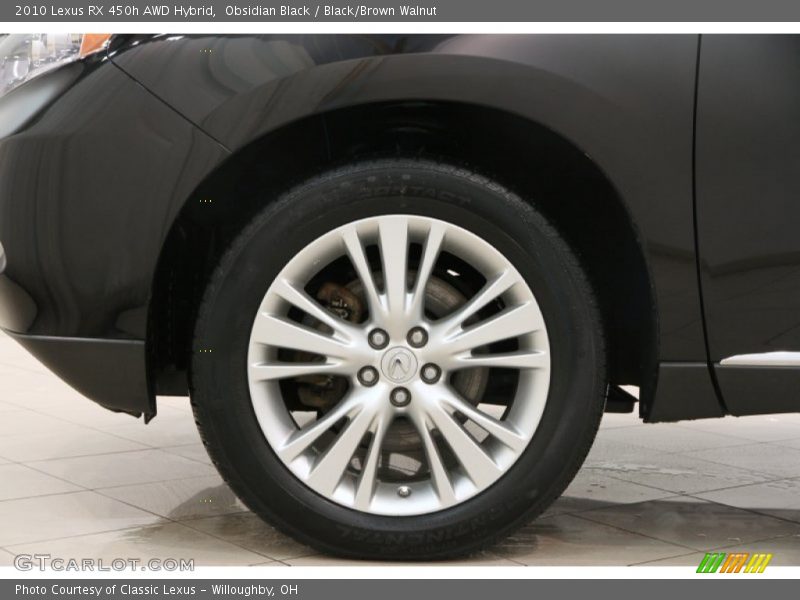 Obsidian Black / Black/Brown Walnut 2010 Lexus RX 450h AWD Hybrid