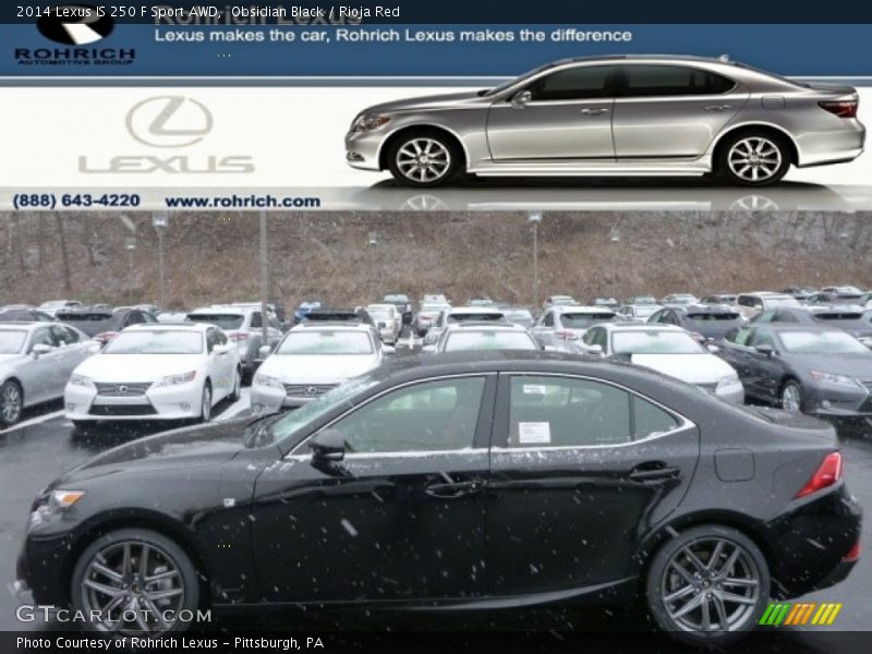 Obsidian Black / Rioja Red 2014 Lexus IS 250 F Sport AWD