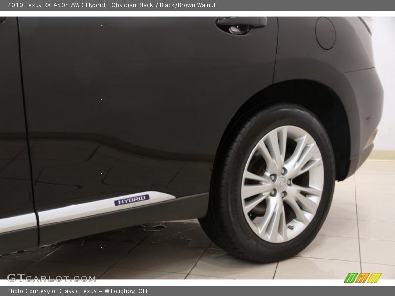 Obsidian Black / Black/Brown Walnut 2010 Lexus RX 450h AWD Hybrid