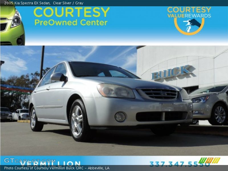 Clear Silver / Gray 2005 Kia Spectra EX Sedan