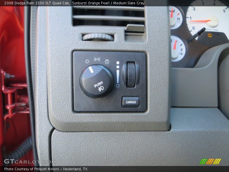 Sunburst Orange Pearl / Medium Slate Gray 2008 Dodge Ram 1500 SLT Quad Cab