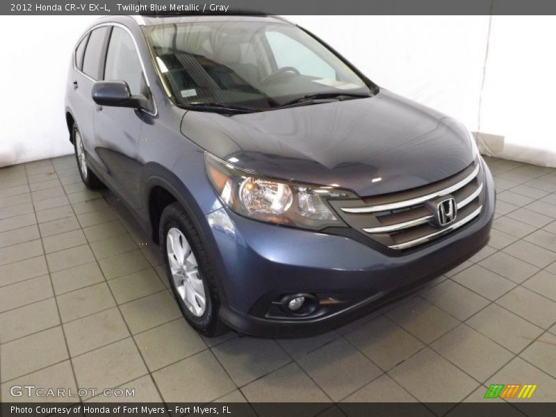 Twilight Blue Metallic / Gray 2012 Honda CR-V EX-L