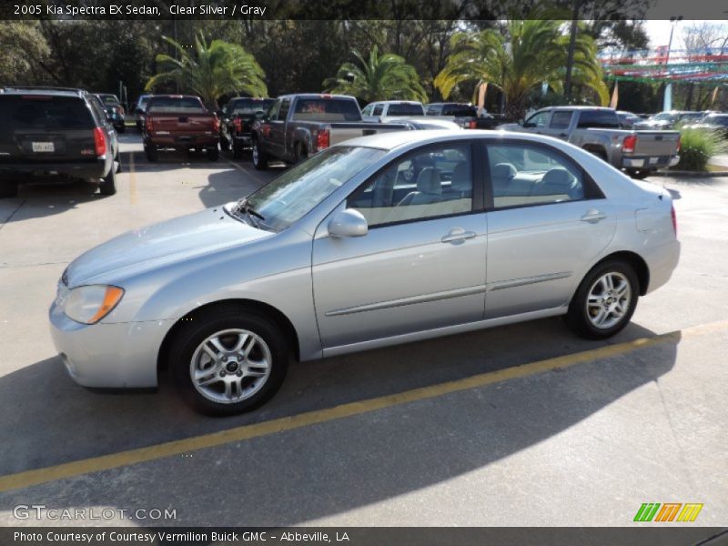 Clear Silver / Gray 2005 Kia Spectra EX Sedan