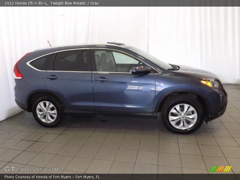 Twilight Blue Metallic / Gray 2012 Honda CR-V EX-L