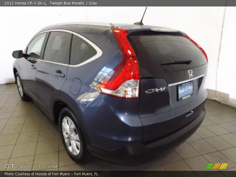 Twilight Blue Metallic / Gray 2012 Honda CR-V EX-L