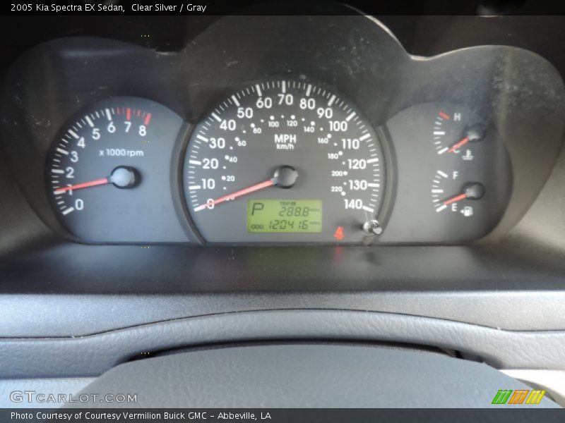 Clear Silver / Gray 2005 Kia Spectra EX Sedan